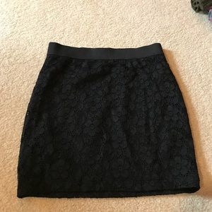 Black lace body contour skirt